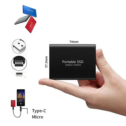 Ultra-Schnelle Tragbare SSD 128TB: Ihr mobiles Speicher-Kraftpaket mit USB 3.1 & USB-C