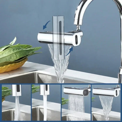 Drehbare 720° Küchenarmatur mit 4 Strahlarten - Modern & Funktional