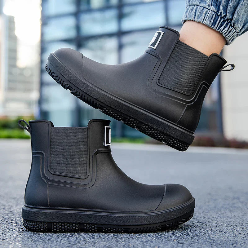 Wasserdichte Herren-Wellington-Stiefel in Wadenhöhe – Bequem & rutschfest für Herbstspaziergänge