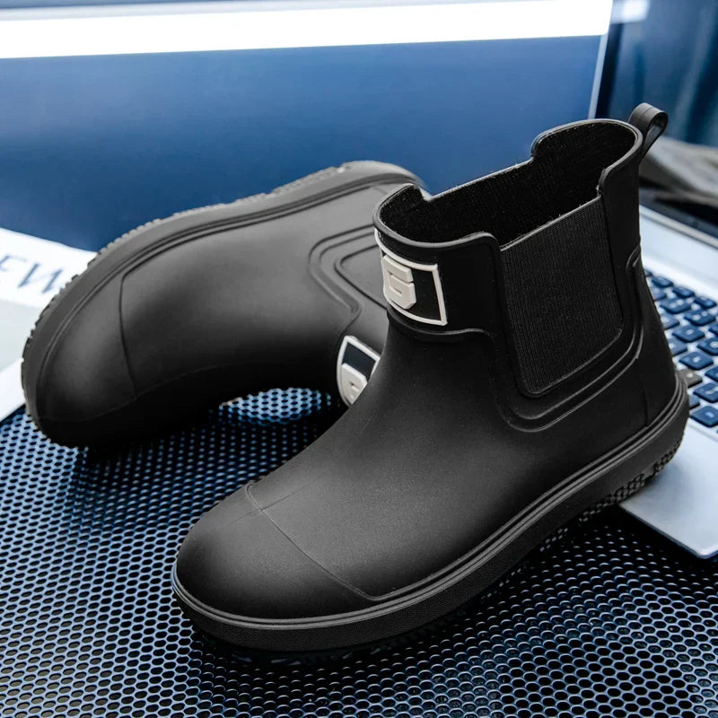 Wasserdichte Herren-Wellington-Stiefel in Wadenhöhe – Bequem & rutschfest für Herbstspaziergänge