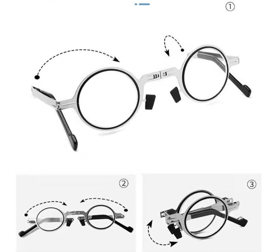 BluePro Faltbare Lesebrille mit Blaulichtfilter – Leicht, Tragbar & Stilvoll für Damen und Herren – Inklusive Etui