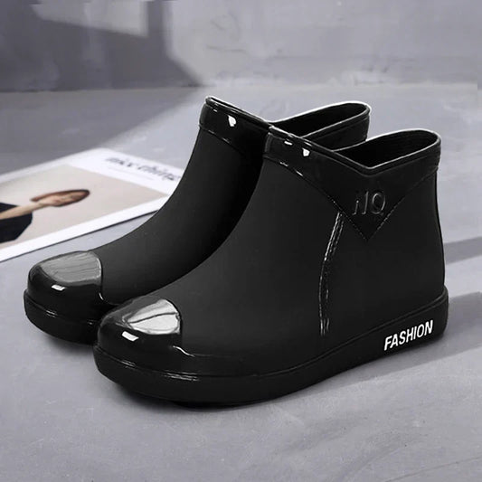 Elegante wasserdichte Stiefeletten-Regenstiefel für Damen – Perfekt für den Herbst mit seitlichem Reißverschluss