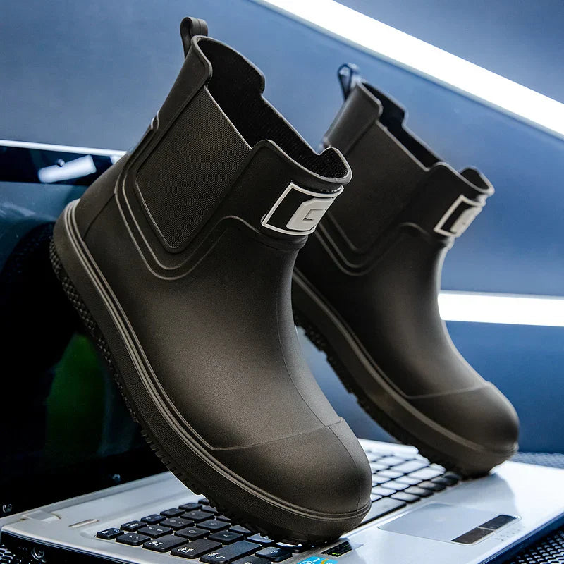 Wasserdichte Herren-Wellington-Stiefel in Wadenhöhe – Bequem & rutschfest für Herbstspaziergänge