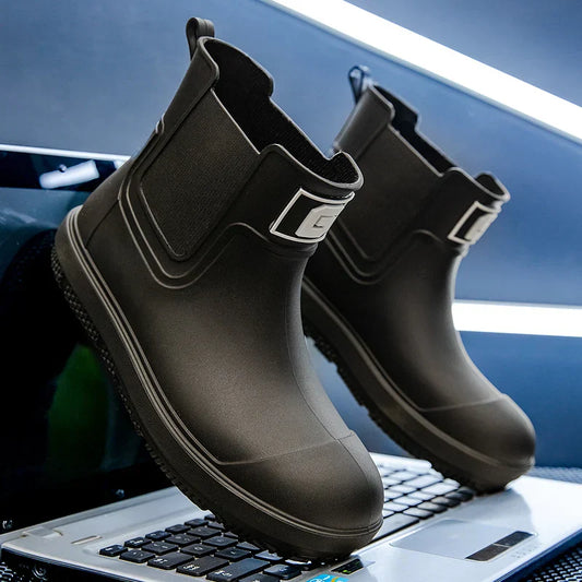 Wasserdichte Herren-Wellington-Stiefel in Wadenhöhe – Bequem & rutschfest für Herbstspaziergänge