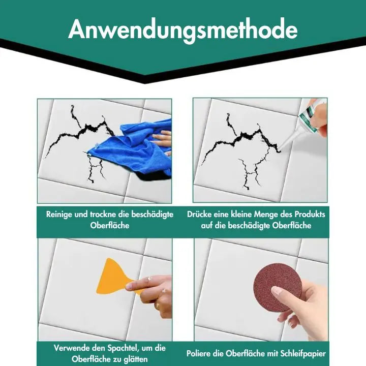 Schnelltrocknende Keramikfliesen Reparaturpaste – Langlebig & Einfach zu reparieren (2er-Pack)