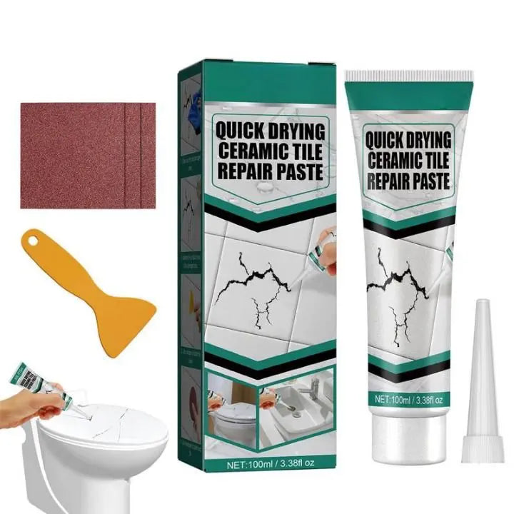 Schnelltrocknende Keramikfliesen Reparaturpaste – Langlebig & Einfach zu reparieren (2er-Pack)