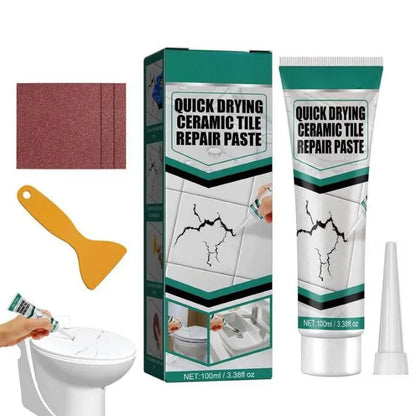 Schnelltrocknende Keramikfliesen Reparaturpaste – Langlebig & Einfach zu reparieren (2er-Pack)