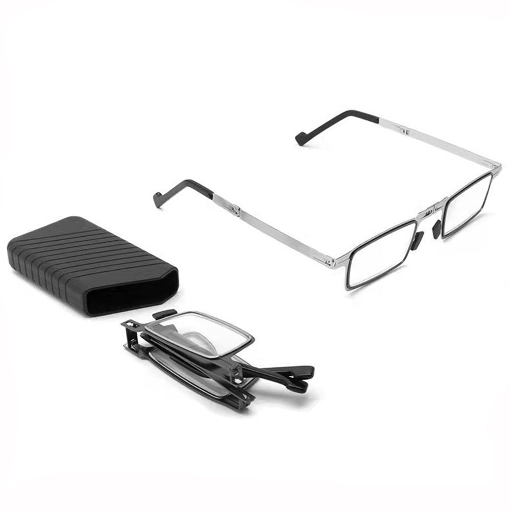 BluePro Faltbare Lesebrille mit Blaulichtfilter – Leicht, Tragbar & Stilvoll für Damen und Herren – Inklusive Etui