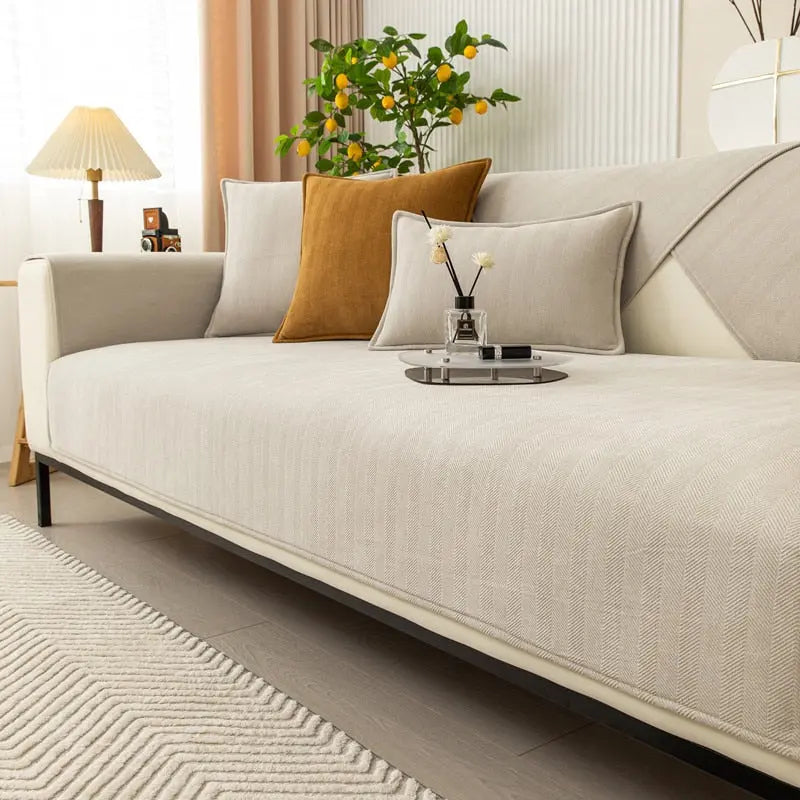 Premium Chenille Sofabezug – Ultimativer Komfort & Rutschfester Halt für Ihr Sofa