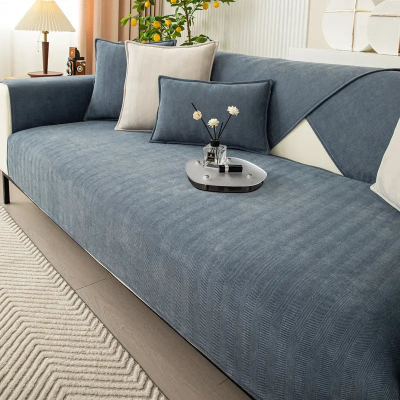 Premium Chenille Sofabezug – Ultimativer Komfort & Rutschfester Halt für Ihr Sofa