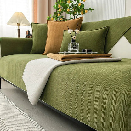 Premium Chenille Sofabezug – Ultimativer Komfort & Rutschfester Halt für Ihr Sofa