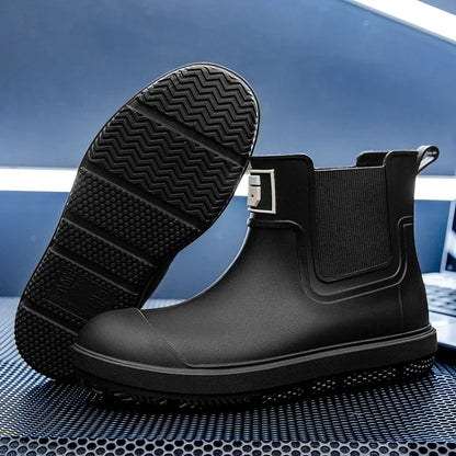 Wasserdichte Herren-Wellington-Stiefel in Wadenhöhe – Bequem & rutschfest für Herbstspaziergänge