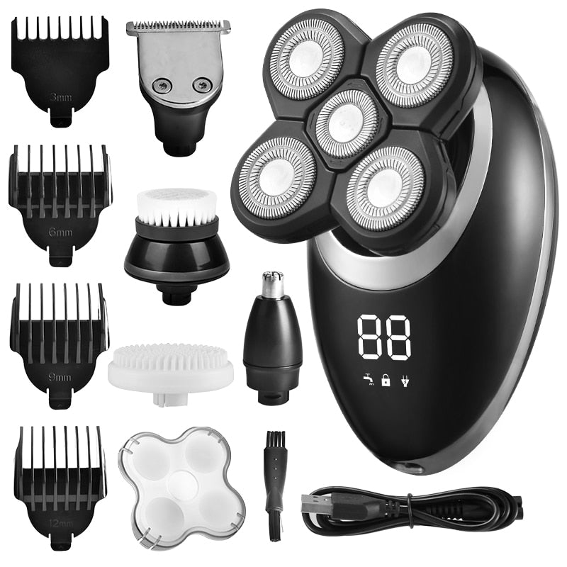 Pro Rasierer V2: Wasserdichter kabelloser 4D-Rasierer & Trimmer für Männer – Perfekte Pflege für Gesicht, Kopf & Körper