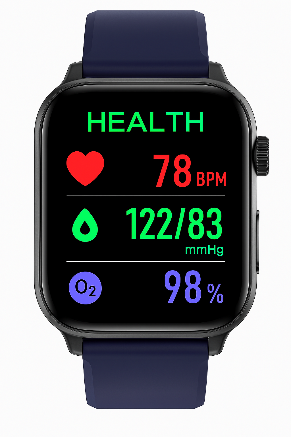 Intelligente Gesundheitsuhr: EKG, Blutdruck, Fitness & Schlaf-Tracking | Kompatibel mit iOS & Android