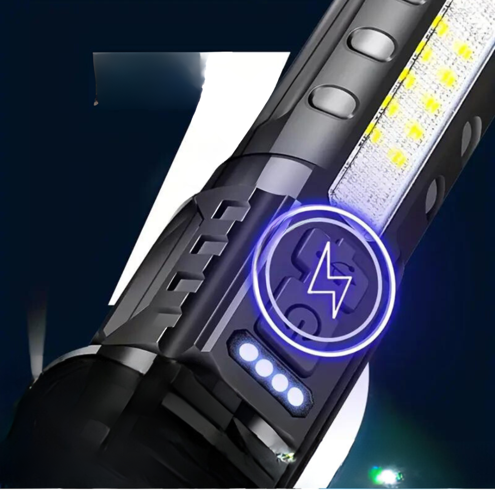 Militärtaugliche Outdoor-Taschenlampe – 5000 Lumen ultrahelle LED-Taschenlampe für Wintercamping, Wandern und Überlebensabenteuer