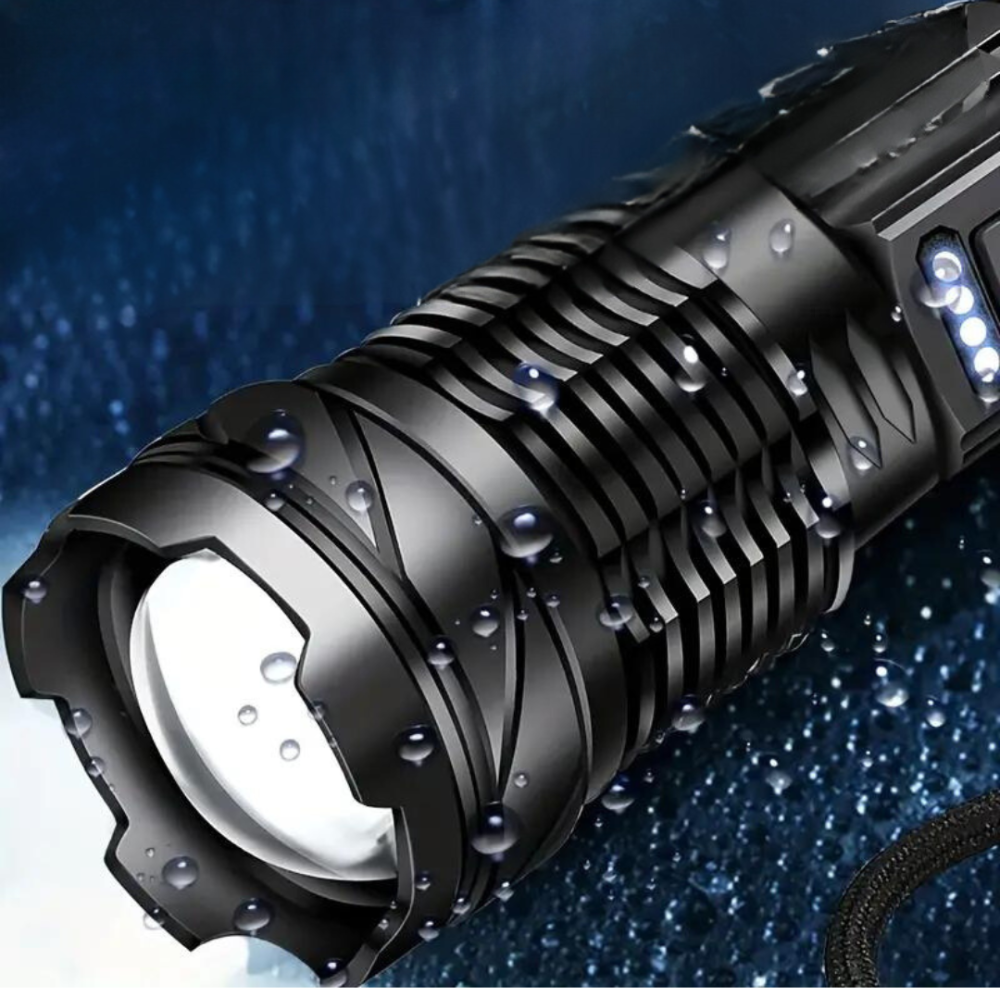 Militärtaugliche Outdoor-Taschenlampe – 5000 Lumen ultrahelle LED-Taschenlampe für Wintercamping, Wandern und Überlebensabenteuer