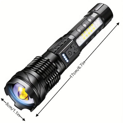 Militärtaugliche Outdoor-Taschenlampe – 5000 Lumen ultrahelle LED-Taschenlampe für Wintercamping, Wandern und Überlebensabenteuer