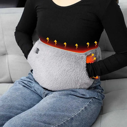 WarmFlex | USB Elektrischer Heizgürtel – Therapeutisches Heizkissen für Bauch, unteren Rücken & Uterusschmerzen – Linderung & Komfort