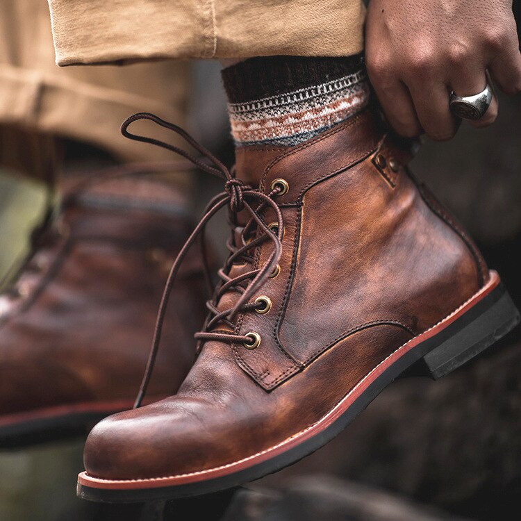 Atlas Herren-Stiefel aus echtem Leder – Stilvoller Komfort für Herbst und Winter