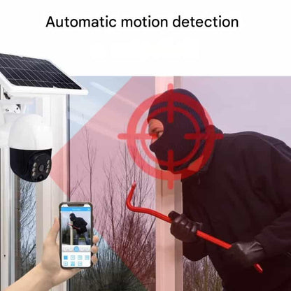 DualGuard Solar 4K Überwachungskamera mit 10-fach Zoom & 360° Schwenk-Neige-Funktion | Kristallklares 4K Ultra HD, Nachtsicht, Zwei-Wege-Audio, IP66 Wetterfest