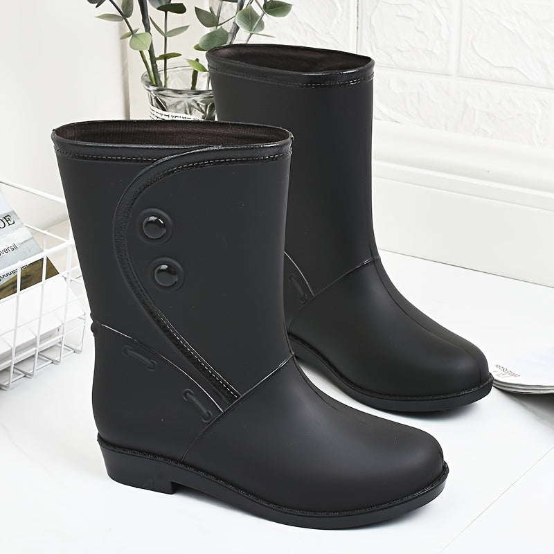 Modische Damen-Regenstiefel – Wasserdichte, bequeme Mid-Calf Gummistiefel für jedes Wetter