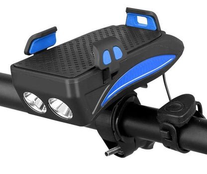 FietsPro 4-in-1 Fahrradzubehör: LED-Licht, Powerbank, Klingel & Handyhalterung – Sicher durch den Herbst!