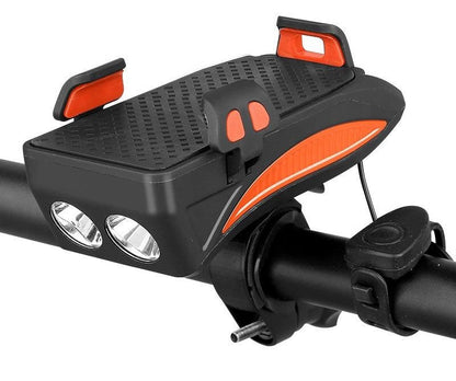FietsPro 4-in-1 Fahrradzubehör: LED-Licht, Powerbank, Klingel & Handyhalterung – Sicher durch den Herbst!