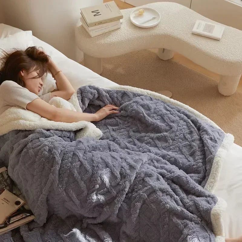 Superweiche Fleece-Kuscheldecke – Dein gemütlicher Begleiter für Herbst & Winter auf Sofa & Bett