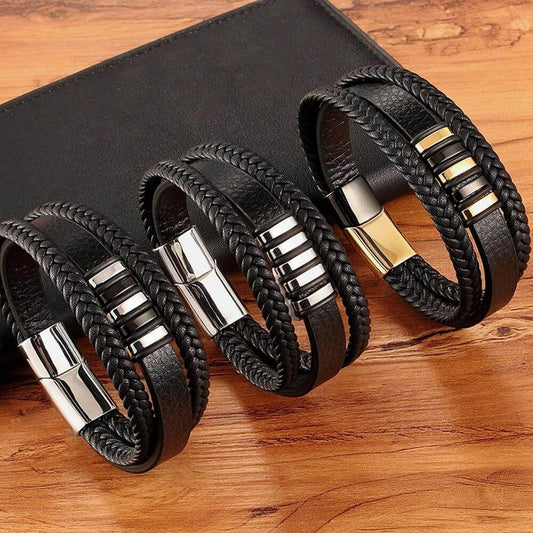 Alfa Armband – Elegantes Echtlederarmband für Herren – Zeitloser Stil