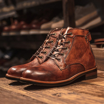 Atlas Herren-Stiefel aus echtem Leder – Stilvoller Komfort für Herbst und Winter