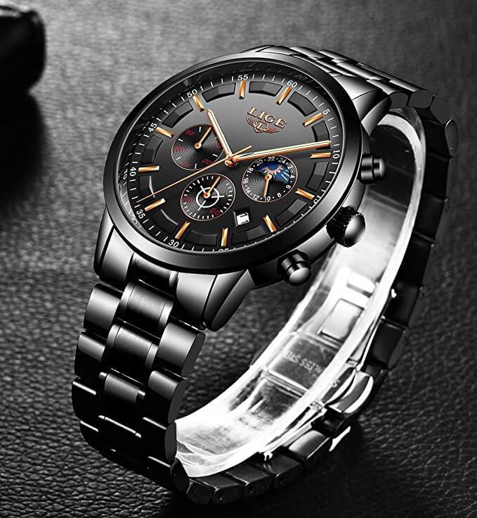 VanguardTime Militärische Schwarze Stahluhr – Zeitloser Luxus und taktischer Stil für Herren