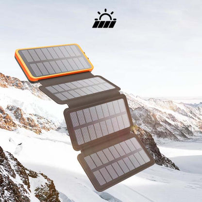 PowerFold Solar Power Bank – Tragbares, faltbares & wasserdichtes Ladegerät für Energie unterwegs