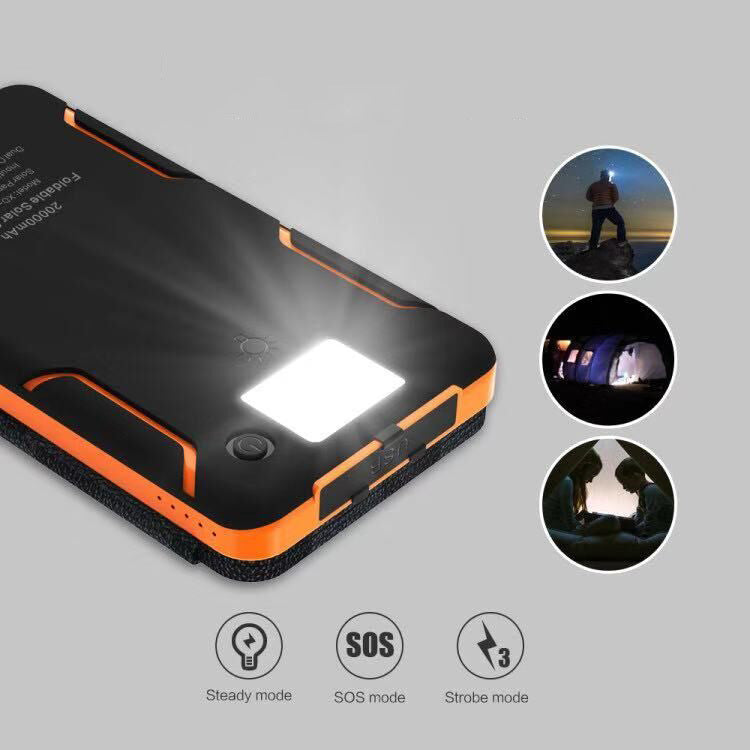 PowerFold Solar Power Bank – Tragbares, faltbares & wasserdichtes Ladegerät für Energie unterwegs