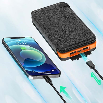 PowerFold Solar Power Bank – Tragbares, faltbares & wasserdichtes Ladegerät für Energie unterwegs