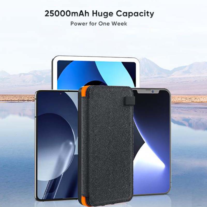PowerFold Solar Power Bank – Tragbares, faltbares & wasserdichtes Ladegerät für Energie unterwegs