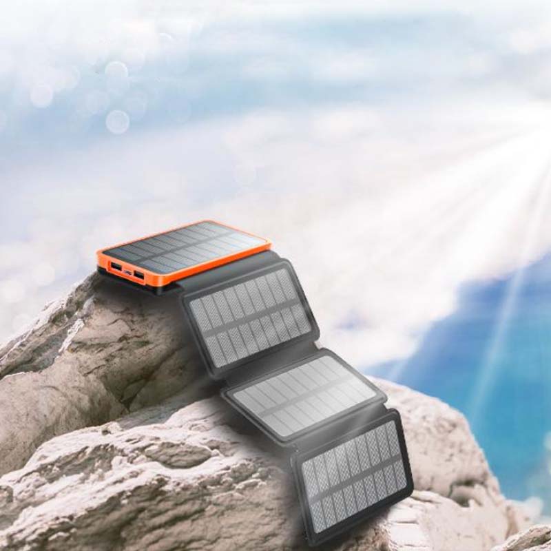 PowerFold Solar Power Bank – Tragbares, faltbares & wasserdichtes Ladegerät für Energie unterwegs