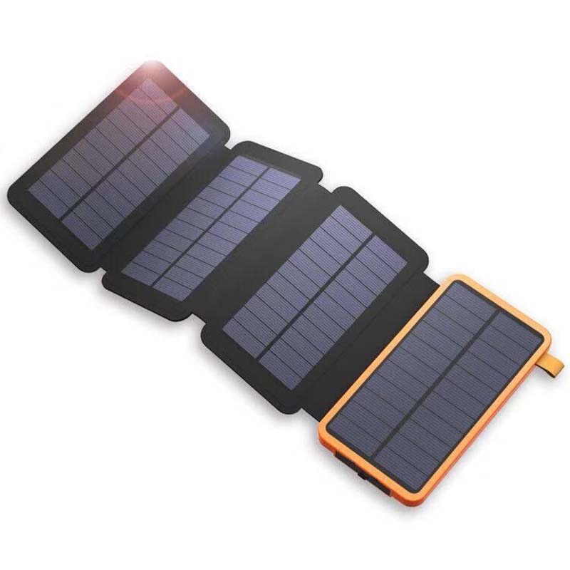 PowerFold Solar Power Bank – Tragbares, faltbares & wasserdichtes Ladegerät für Energie unterwegs