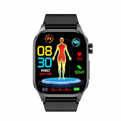 Intelligente Gesundheitsuhr: EKG, Blutdruck, Fitness & Schlaf-Tracking | Kompatibel mit iOS & Android
