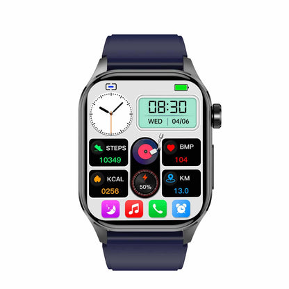 Intelligente Gesundheitsuhr: EKG, Blutdruck, Fitness & Schlaf-Tracking | Kompatibel mit iOS & Android